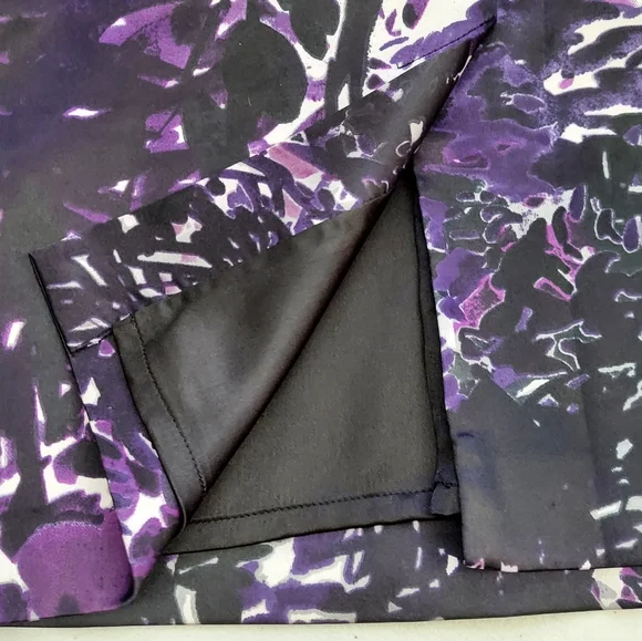 Tahari Sleeveless Dress, Black & Purple, sz 4 - Picture 13 of 14